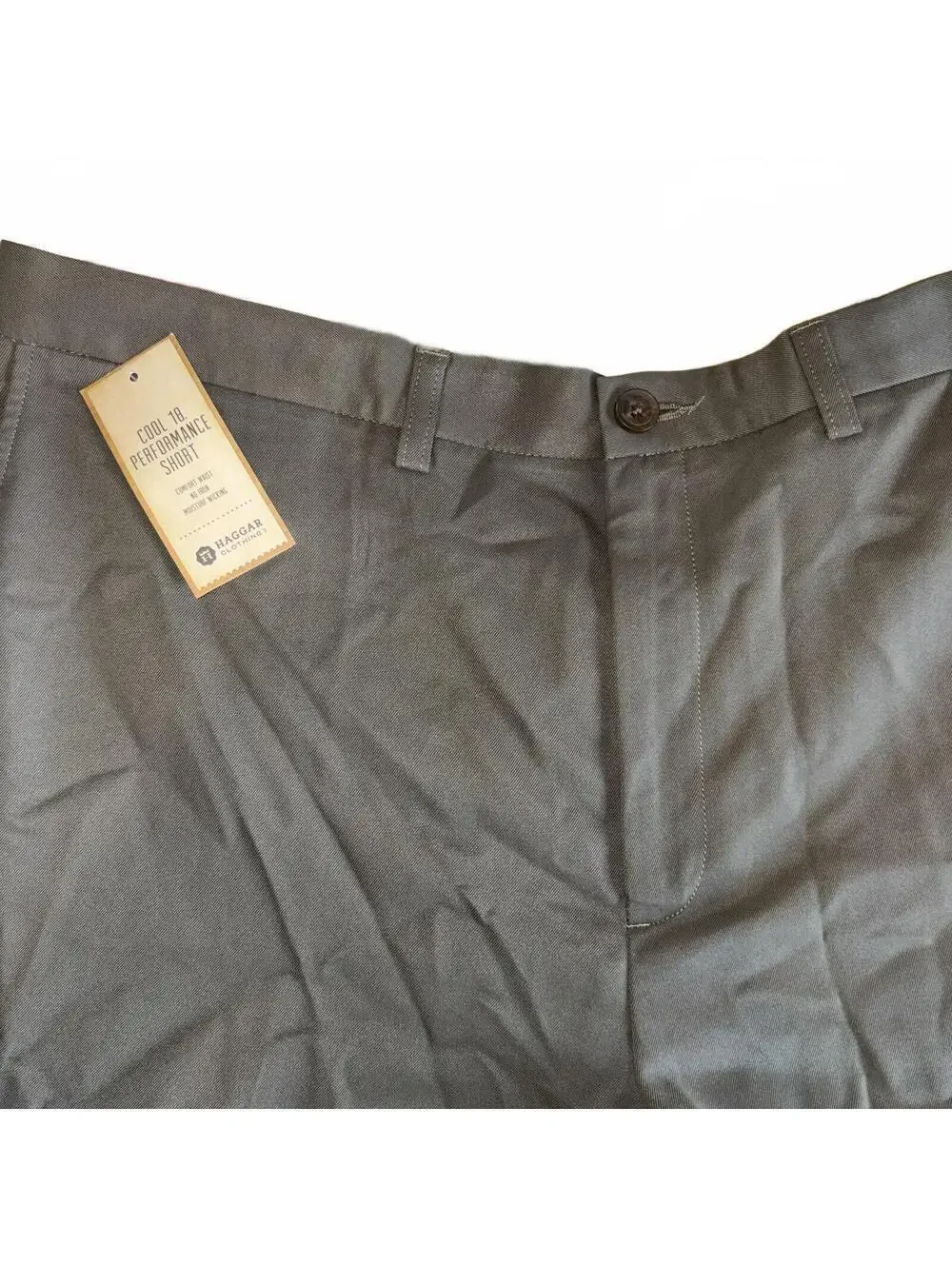 Haggar Cool 18 $48 NEW Performance Smart Taupe Shorts 44W men’s NWT  Classic
